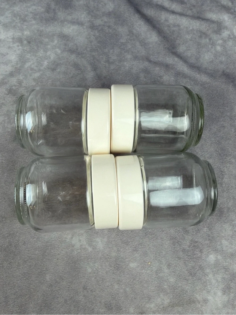 Euro Cuisine YMX650 Yogurt Maker Replacement 6 oz Glass Jars Set of 4 Lids